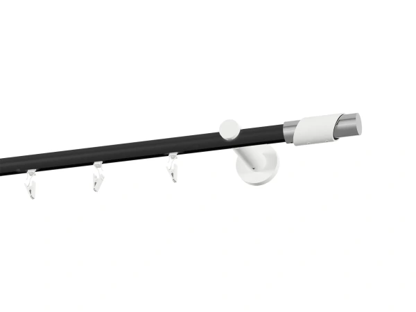 Garnýž 19mm drážková tyč - 1řada - PARIS - černo bílá 2