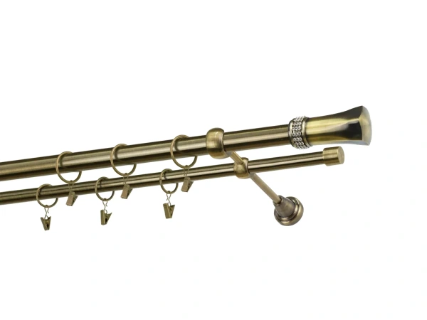 Garnýže 25x16mm - dvouřadá - PLUTON CRYSTAL - antik