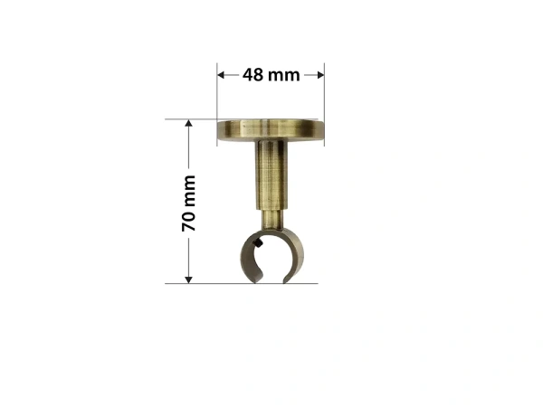 Garniža 19mm - drážková tyč - 1rad - PULLO - antik 4
