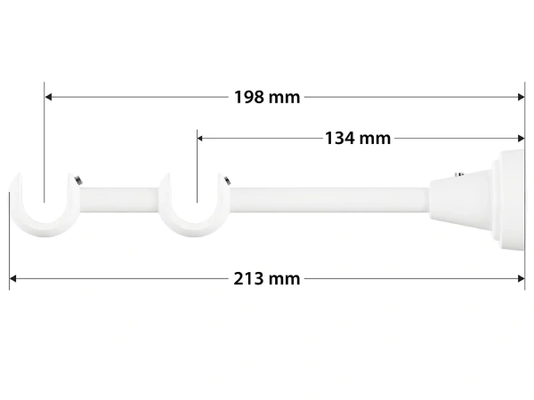 Garnýž 19x19mm obyčejná tyč - 2řada - TECHNO - bílá 4