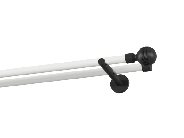 Garnýž 19x19mm obyčejná tyč - 2řada - GABI - bílo černá 1