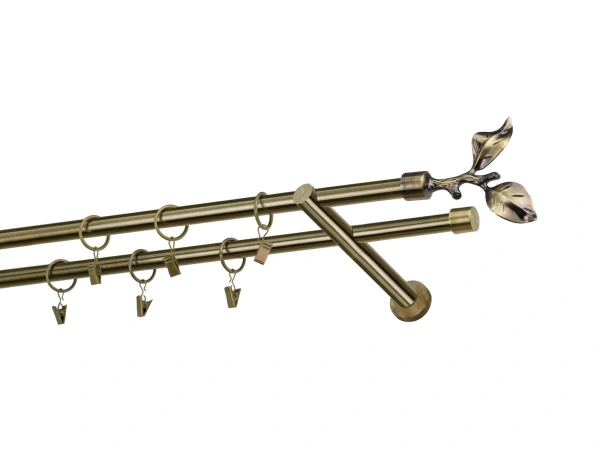 Garnýže 16x16mm - dvouřadá - LIST ROSE - antik