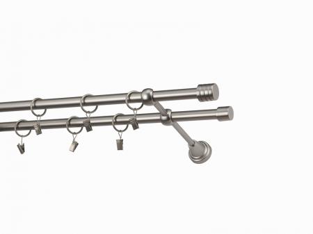 Garnýž 16x16mm - 2řadá - RADIATOR - satin