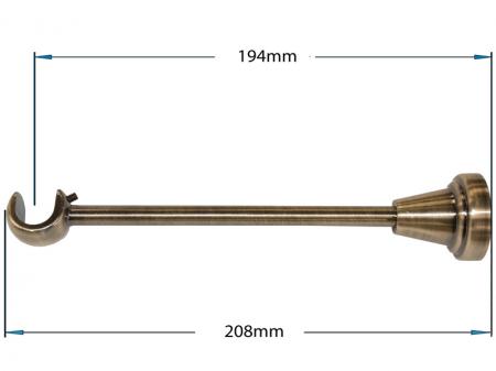 Garnýže 16mm - jednořadá - KOULE CRYSTAL - antik
