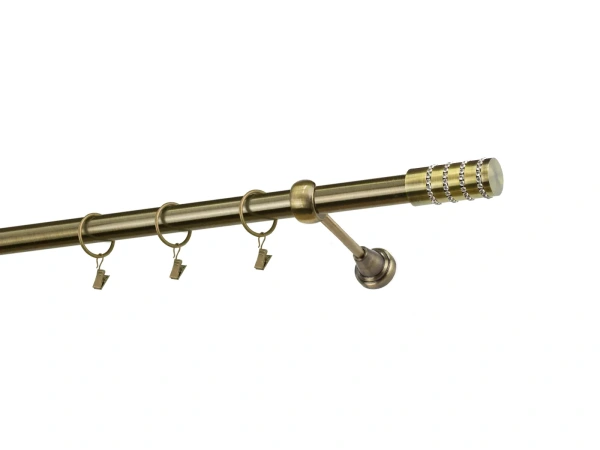 Garnýže 25mm - jednořadá - CYLINDR CRYSTAL - antik