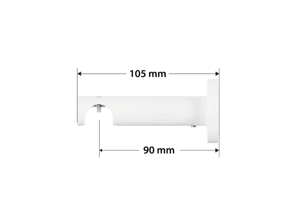 Garnýž 19mm drážková tyč - 1řada - CYLINDR CRYSTAL - bílá 4