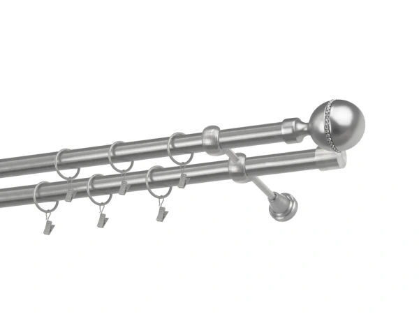 Garnýže 25x25mm - dvouřadá - KALISTO CRYSTAL - satin