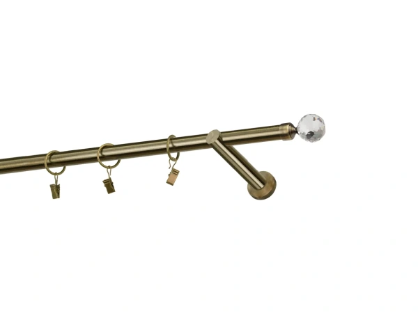 Garnýže 19mm - jednořadá - KOULE CRYSTAL - antik