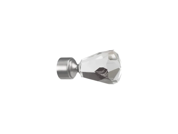Garniža 19x19mm - drážková tyč - 2rady - CRYSTAL CONE - satin 2