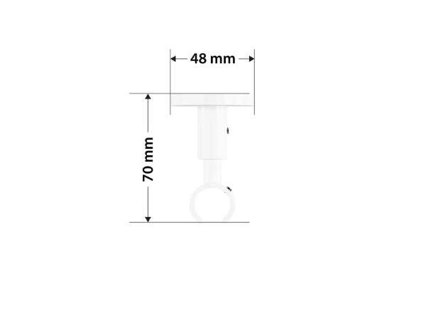 Garnýž 19mm drážková tyč - 1řada - CYLINDR CRYSTAL - bílá 5