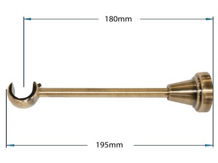 Garnýže 19mm - jednořadá - KOULE CRYSTAL - antik