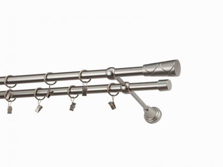 Garnýž 19x19mm - 2řadá - TRAPEZIUM - satin