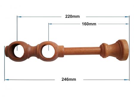 Garnýže dřevěná 28x28mm dvouřadá - OLŠE