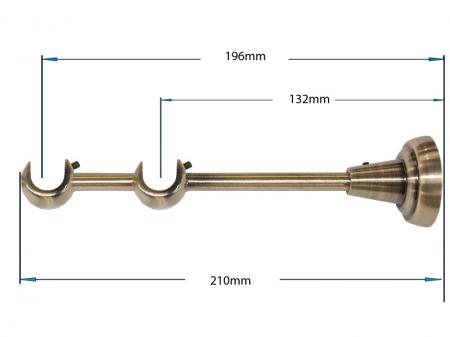 Garnýže 16x16mm - dvouřadá - HÁK DVOJITÝ - antik