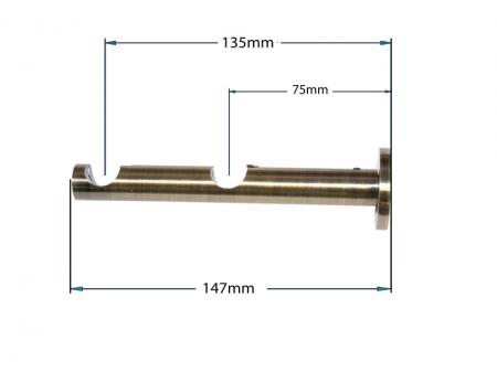 Garnýže 16x16mm - dvouřadá - HÁK DVOJITÝ - antik