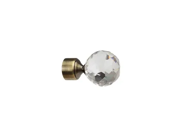 Garniža 19x19mm - drážková tyč - 2rady - GUĽA CRYSTAL - antik