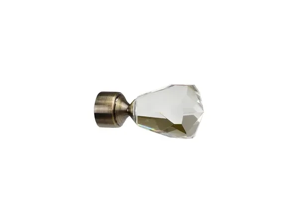 Garniža 19x19mm - drážková tyč - 2rady - CRYSTAL CONE - antik