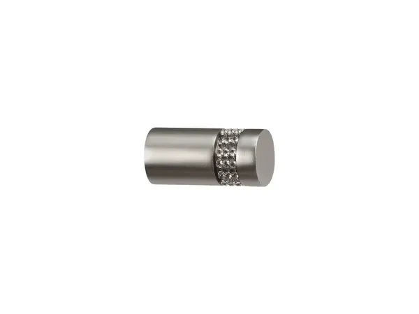 Garniža 19mm - drážková tyč - 1rad - CYLINDR CRYSTAL - satin