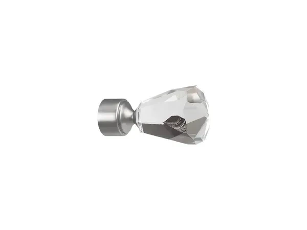 Garniža 19mm - drážková tyč - 1rad - CRYSTAL CONE - satin